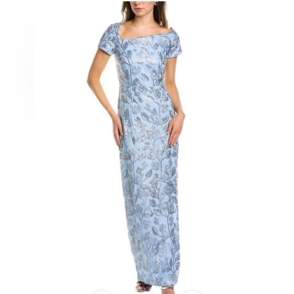 New JS Collections Size 12 Julia Blue Cap Sleeve … - image 1